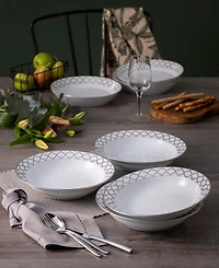 Noritake Eternal Palace 4-Pc. Rim Dinner Bowl Set, Service for 4
