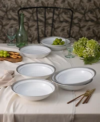 Noritake Crestwood Platinum 4-Pc. Rim Dinner Bowl Set, Service for 4