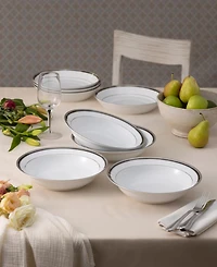 Noritake Austin Platinum 4-Pc. Rim Dinner Bowl Set, Service for 4