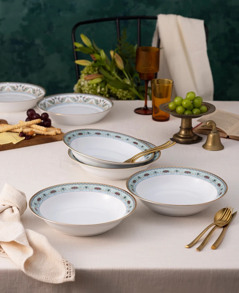 Noritake Serene Garden 4-Pc. Rim Dinner Bowl Set, Service for 4