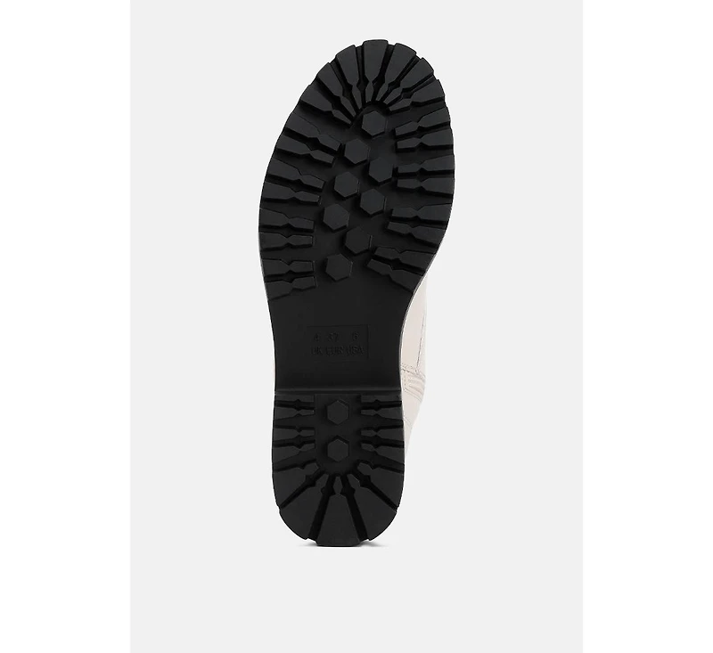 Forter Faux Leather Lace Up Boots Women