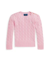 Polo Ralph Lauren Girls 7-16 Long-Sleeve Cable-Knit Cotton Sweater