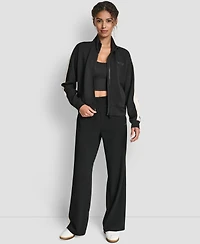Dkny Women's Full Zip Mock Neck Track Jacket