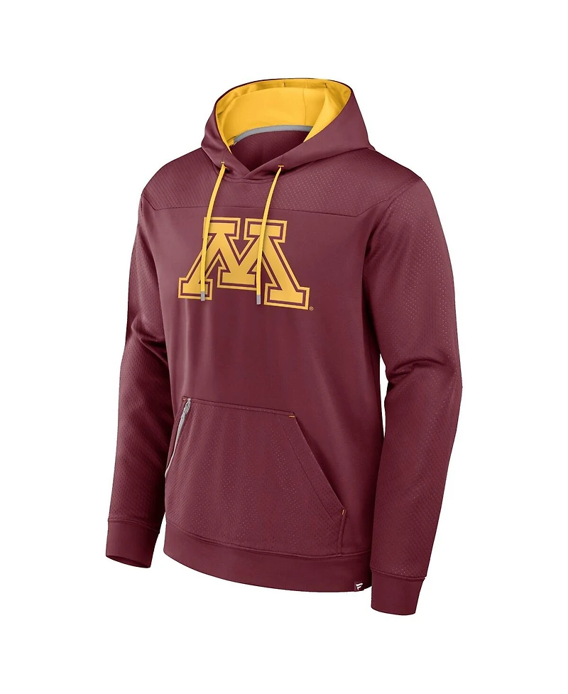 Fanatics Men's Maroon Minnesota Golden Gophers Defender Dot Faded Primary Pullover Hoodie