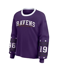 Wear by Erin Andrews Women's Purple Baltimore Ravens Sport Long-Sleeve T-Shirt