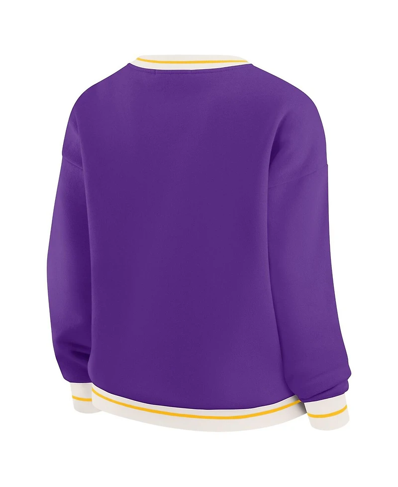 Wear by Erin Andrews Women'sPurple Lsu Tigers Seal Sweatshirt