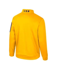 Colosseum Men's Gold Lsu Tigers Mainframe Quarter-Zip Fleece Jacket