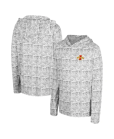 Colosseum Big Boys and Girls Black Iowa State Cyclones All-Over Print Hoodie