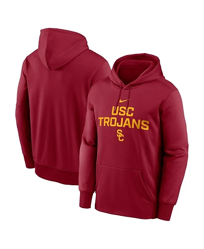 Nike Men's Cardinal Usc Trojans Team Stacked Performance Pullover Hoodie