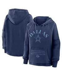 Fanatics Women's Navy Dallas Cowboys Oversized Raglan Gridiron Hoodie