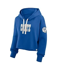 Fanatics Women's Royal Indianapolis Colts Oversized Hometown Heritage Cropped Hoodie