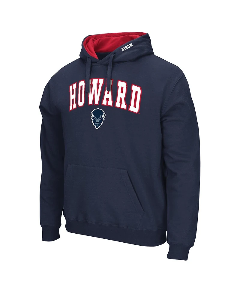 Colosseum Men's Navy Howard Bison Arch Logo 3.0 Pullover Hoodie