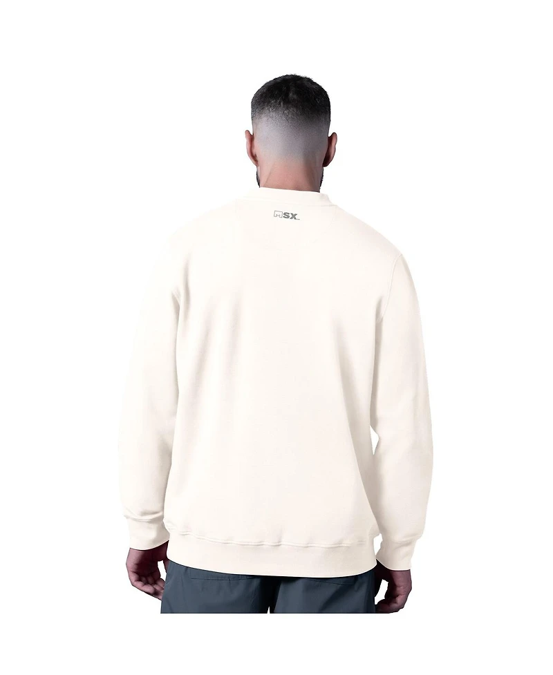 Msx by Michael Strahan Men's White Minnesota Vikings Whiteout Tri-Blend Sweatshirt