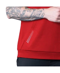 Msx by Michael Strahan Men's Scarlet San Francisco 49ers Tri-Blend Rebound Sleeveless Hoodie