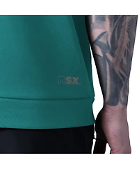 Msx by Michael Strahan Men's Aqua Miami Dolphins Tri-Blend Rebound Sleeveless Hoodie