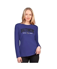 G-iii 4Her by Carl Banks Women's Purple Baltimore Ravens Best Play Long Sleeve T-Shirt