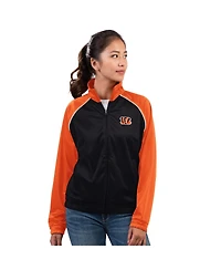 G-iii 4Her by Carl Banks Women's Black Cincinnati Bengals Replay Full-Zip Track Jacket