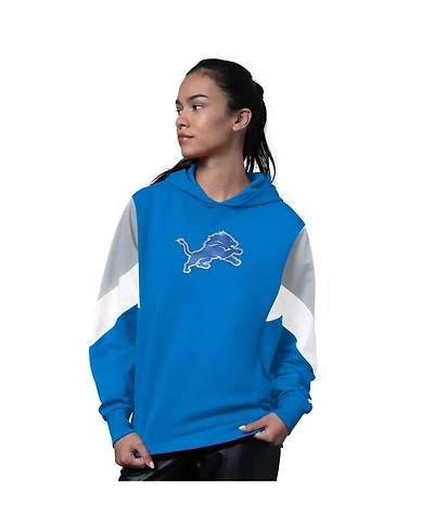 Starter Women's Blue Detroit Lions Scrimmage Hoodie
