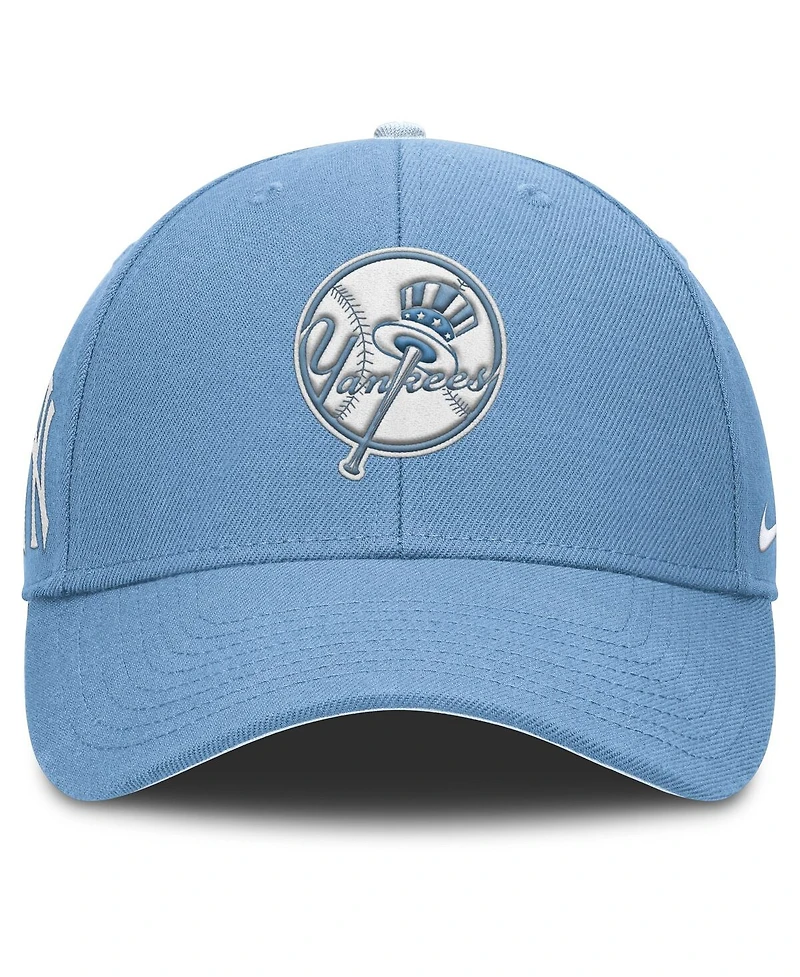 Nike Men's Light Blue New York Yankees Rise Dri-Fit Adjustable Hat