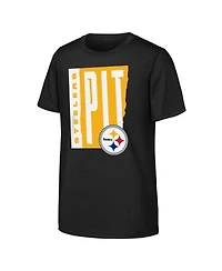 Outerstuff Big Boys and Girls Black Pittsburgh Steelers Tear It Up T-Shirt