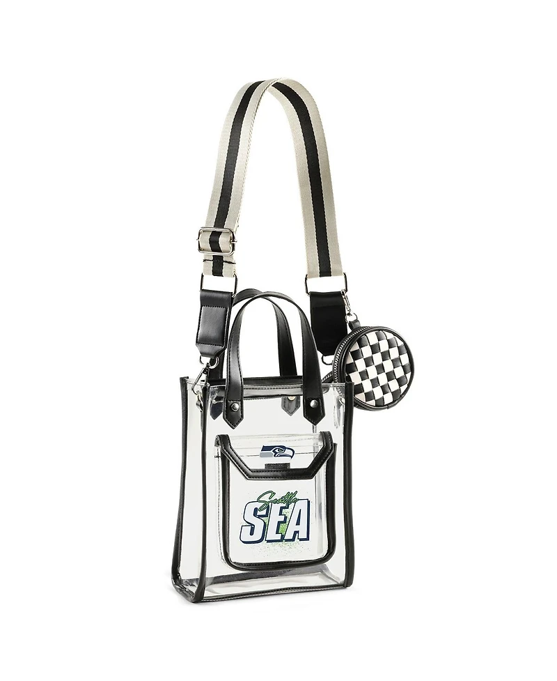 Wear by Erin Andrews Seattle Seahawks Clear Stadium Coin Pouch with Crossbody Purse