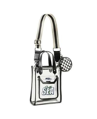 Wear by Erin Andrews Seattle Seahawks Clear Stadium Coin Pouch with Crossbody Purse