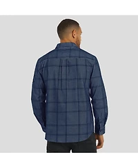 Fanatics Men's Darius Rucker Collection by Navy New York Yankees Thin Wale Corduroy Plaid Button Up Shirt