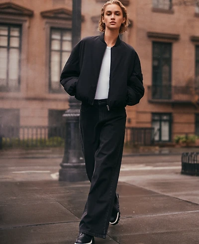 Dkny Jeans Women's Long Sleeve Bomber Jacket