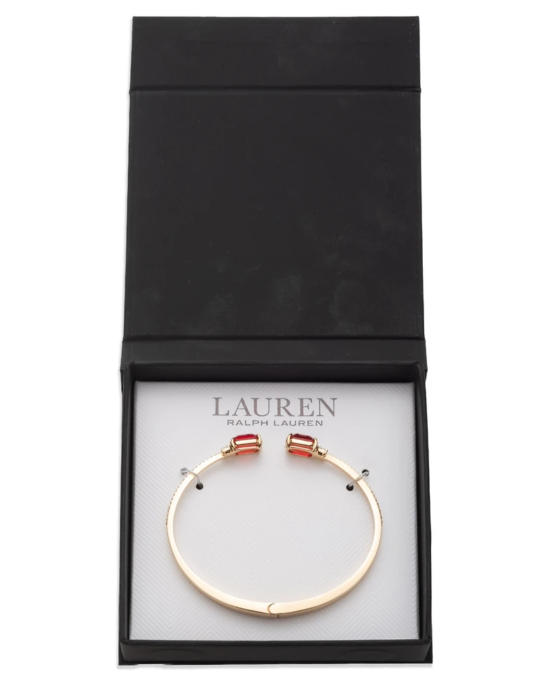 Lauren Ralph Crystal Stone Cuff Bracelet
