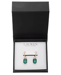 Lauren Ralph Glass Stone Drop Earrings