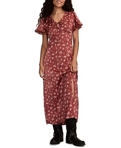 Lucky Brand Women's Flutter Sleeve Midi Dress