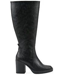 White Mountain Women's Mackle Tall Shaft Wide Calf Block Heel Boots