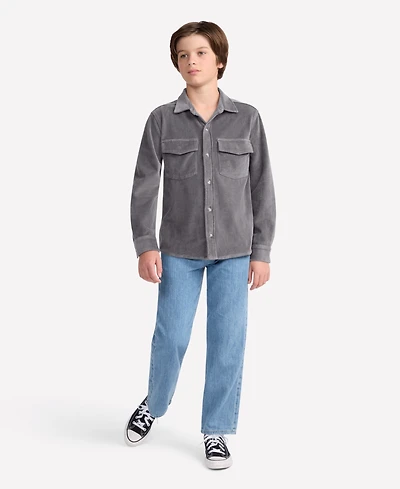 abercrombie kids Boys 5-18 Fine Wale Cord Button Down Shirt