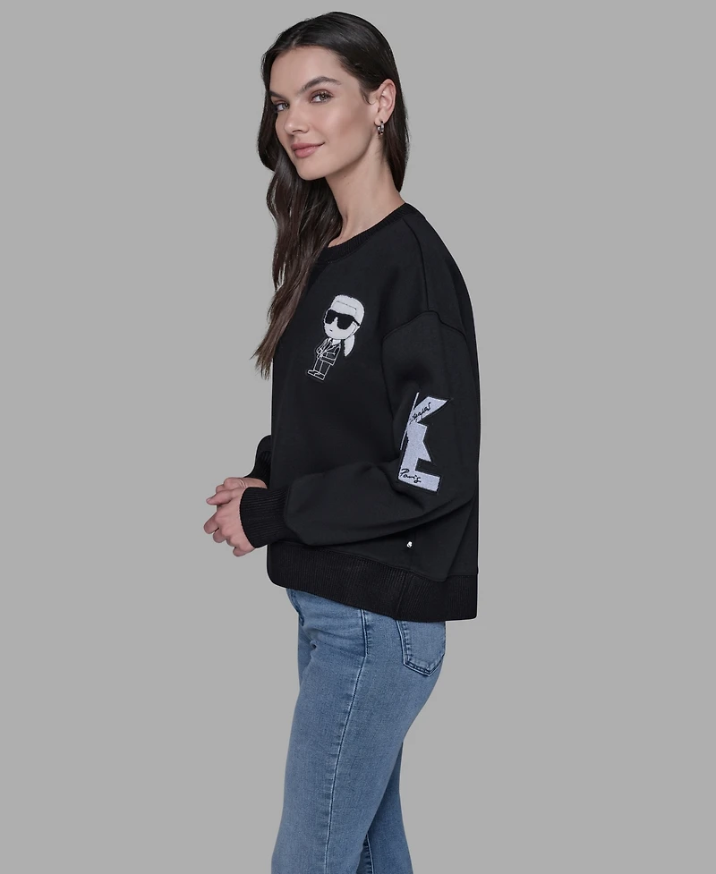 Karl Lagerfeld Paris Women's Long Sleeve Sweatshirt