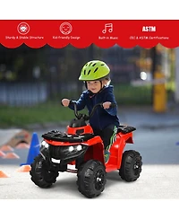 Gymax Kids Ride On Car 6V Battery Powered Atv w/4 Anti-skid Wheels Music Player