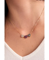 Godiva x Le Vian Passion Ruby (1/3 ct. t.w.) & Diamond (5/8 ct. t.w.) Pave Heart Statement Necklace in 14k Yellow Gold, 17" + 2" extender