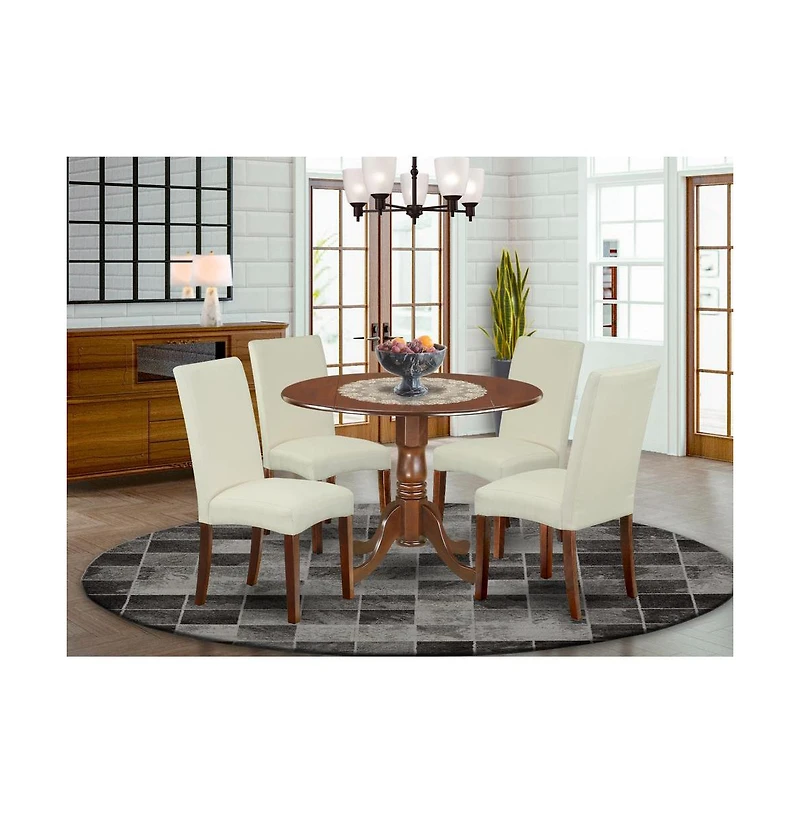 East West Furniture Dining Room Set Mahogany