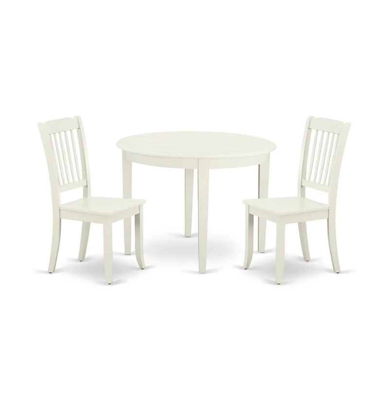 East West Furniture Dining Room Set Linen White