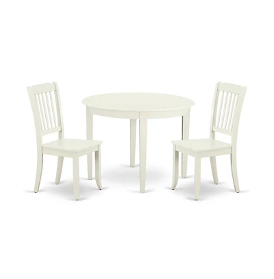 East West Furniture Dining Room Set Linen White