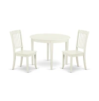 East West Furniture Dining Room Set Linen White