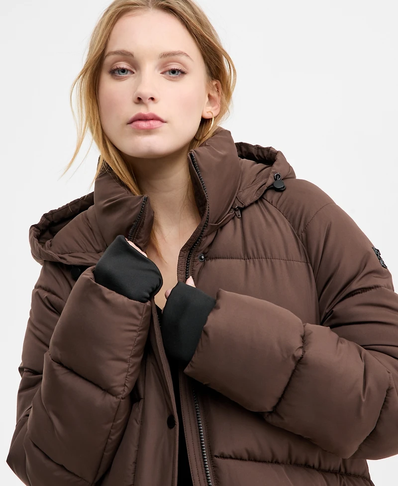 Bcbg Women's Hooded Water-Resistant Maxi Puffer Coat, Macy's Exclusive