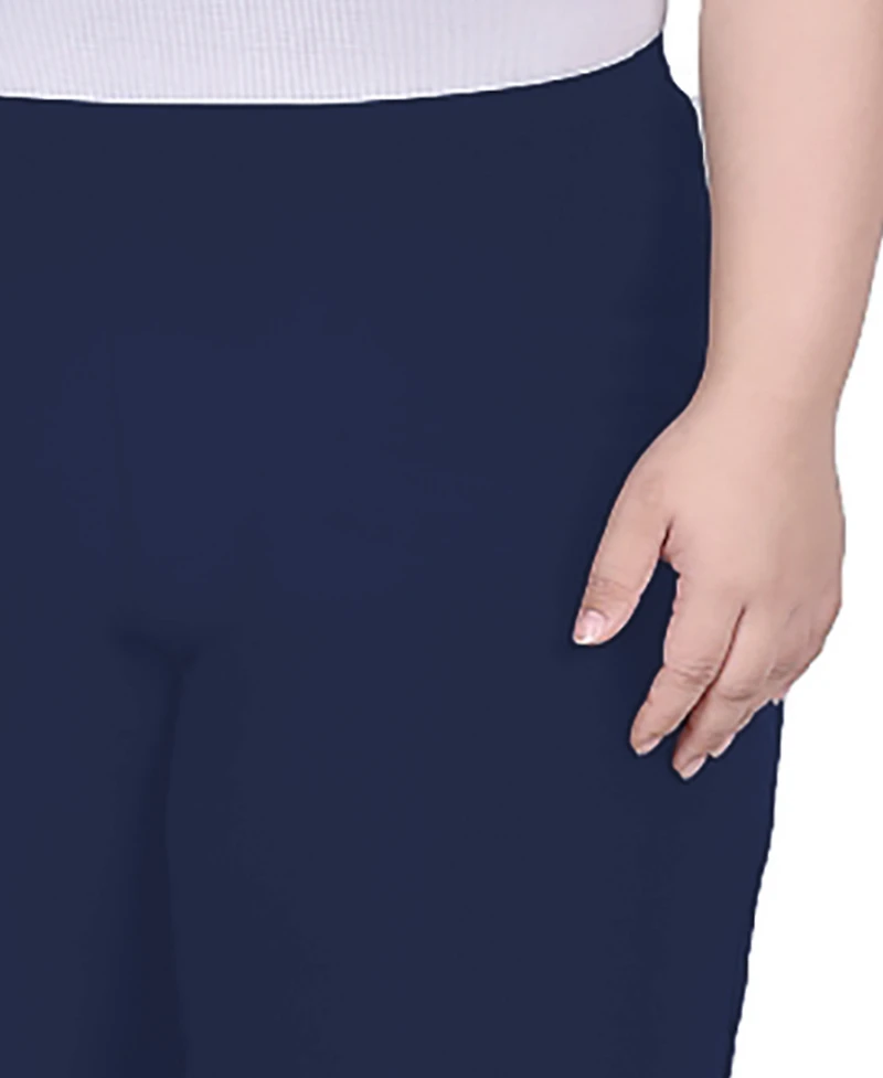 Ny Collection Plus Straight Leg Pull On Pants