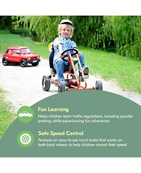hauck Lightning Ergonomic Pedal Ride On Go Kart Toy for Boys and Girls, Red