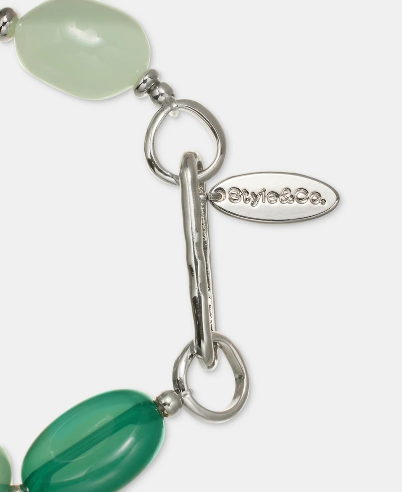 Style & Co 2-Pc. Set Multi-Stone Beaded Stretch Bracelets, Macy's Exclusive