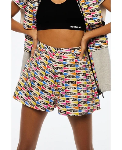Nocturne Women's Zipper Detailed Patterned Mini Shorts