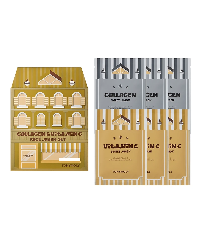 Tonymoly 6-Pc. Mini House Of Mask Vitamin C + Collagen Face Mask Set