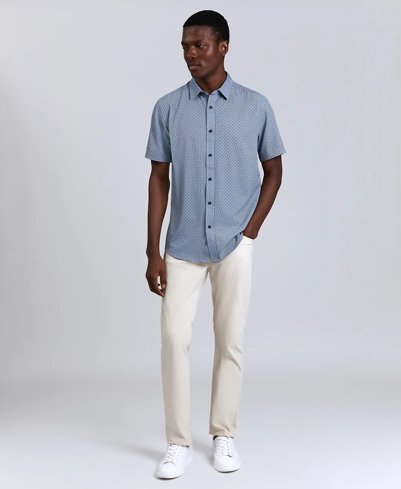 Kenneth Cole Men's Performance Sport Short Sleeve Shirt