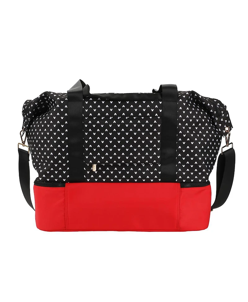 Disney Mickey Mouse Peeking Black 18" Nylon Duffle Bag