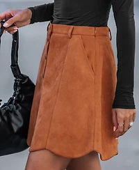 Cupshe Women's Cider & Spice Orange Mini Skirt