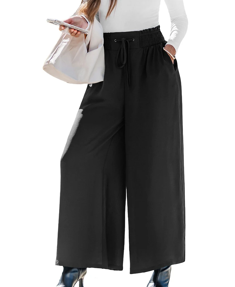 Cupshe Women's Tailored Flow Black Pants